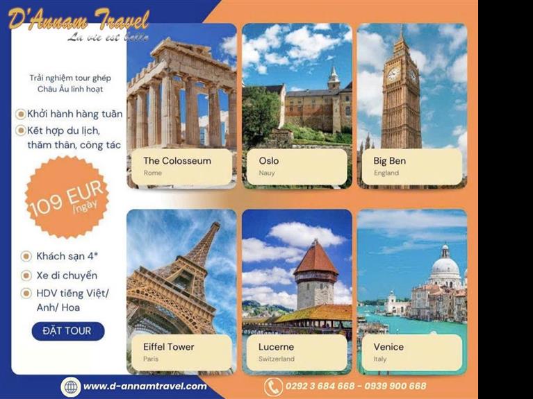 🇪🇺🇪🇺🇪🇺 TOUR CHÂU ÂU - GIÁ TỐT NHẤT THỊ TRƯỜNG